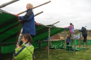 tarping the arbour